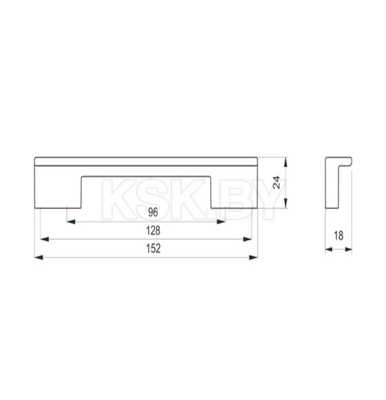 Ручка пластиковая PS17/C17-096/128 металлик+бук (52912) 