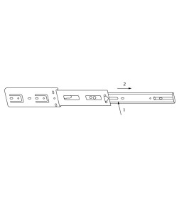 Направляющая шариковая h=45 L-400