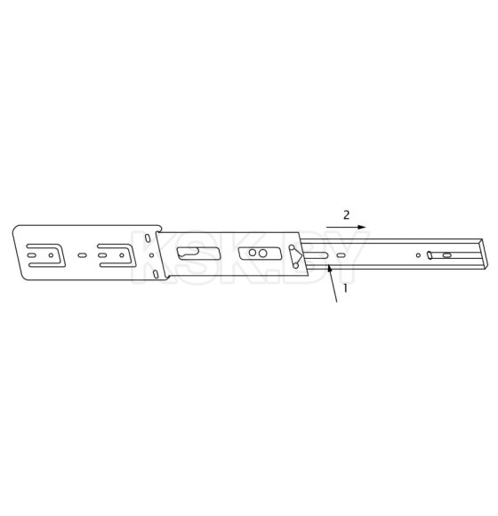 Направляющая шариковая h=45 L-450 AKS (22011) 