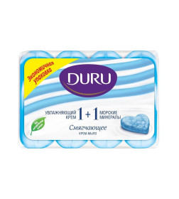 Мыло туалетное DURU Soft Sensation  Морские минералы, 4*90г