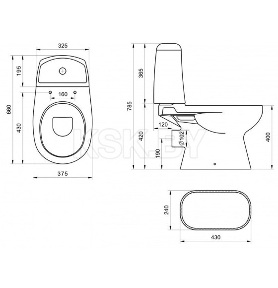 Унитаз напольный Santek Цезарь WH301746 (WH30.1.746) 