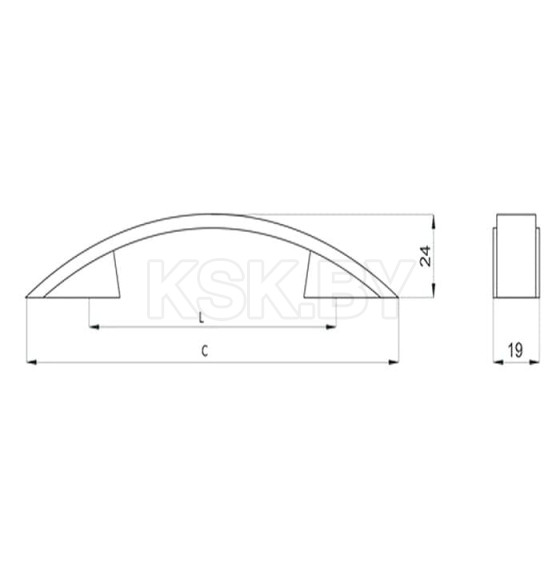 Ручка пластиковая PS11/C11-96 бук+металлик (52901) 