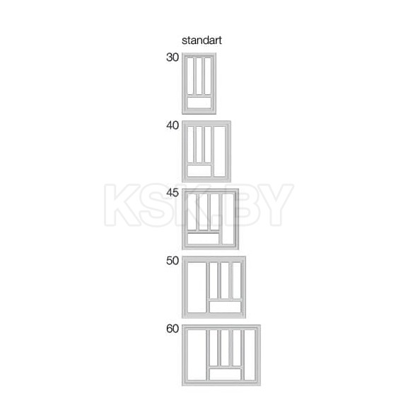Вкладыш шуфлядный STANDARТ 40/430, белый (факт.размер 330х430мм) (13461) 