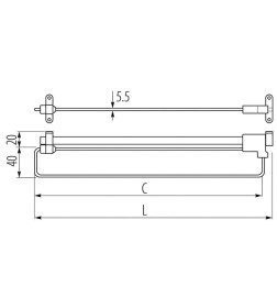 Вешалка выдвижная L-400