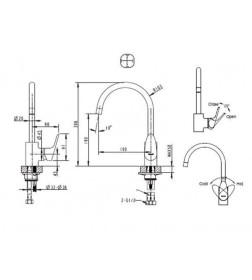 Смеситель для кухни Bravat Drop F74898C-1A (замена артикула F74898C-1)