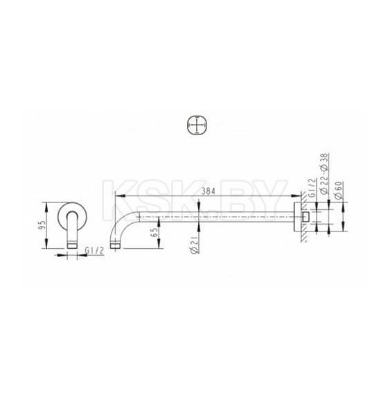 Кронштейн для душа Bravat D313C-1 (D313C-1-RUS) 