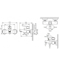 Смеситель для ванны Bravat Palace F6172217CP-01