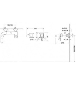 Смеситель для ванны Bravat Wave F674108C-01