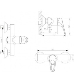 Смеситель для душа Bravat Drop-D F948162C-01