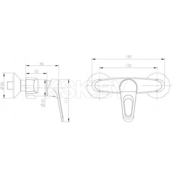 Смеситель для душа Bravat Eco-D F993158C-01 (F993158C-01) 