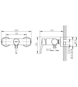 Смеситель для душа Bravat Palace F9172217CP-01