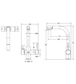 Смеситель для кухни под фильтр Bravat Palace F729261CP