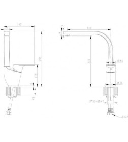 Смеситель для кухни Bravat Line F75299C-2