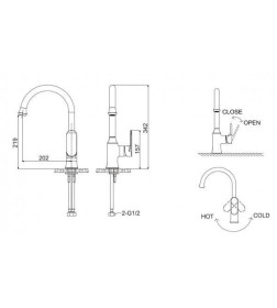 Смеситель для кухни Bravat Opal F7125183CP