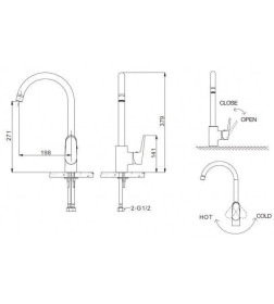 Смеситель для кухни Bravat Pure F7105161C