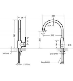 Смеситель для кухни Bravat Sourse F7173218CP