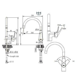 Смеситель для кухни Bravat Vega F7119177CP-3