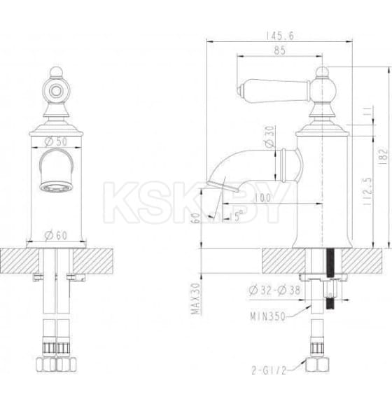 Смеситель для умывальника Bravat Art-River F175109U (F175109U) 