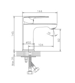 Смеситель для раковины Haiba HB10563, хром