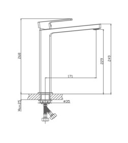 Смеситель для раковины Haiba HB11615-7, черный