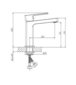 Смеситель для раковины Haiba HB10615-7, черный