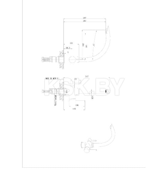 Смеситель для кухни Haiba HB70304, сталь (HB70304) 