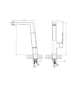 Смеситель для кухни Haiba HB70191, хром