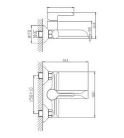 Смеситель для ванны Haiba HB60805-8, белый