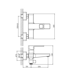 Смеситель для ванны Haiba HB60615-7, черный