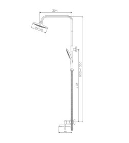 Душевая система Haiba HB24805-7, черный