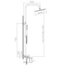 Душевая система Haiba HB24533-3, пепельный (HB24533-3) 