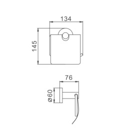 Держатель для туалетной бумаги Haiba HB8303, сталь