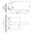 Смеситель для ванны Cron CN2214, хром (CN2214) 