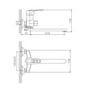 Смеситель для ванны Cron CN2204, хром (CN2204) 