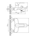 Смеситель для ванны Cron CN61172, хром (CN61172) 