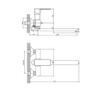 Смеситель для ванны Cron CN22129, хром (CN22129) 