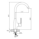 Смеситель для кухни Cron CN70129, хром (CN70129) 