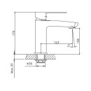 Смеситель для раковины Cron CN10523, хром (CN10523) 