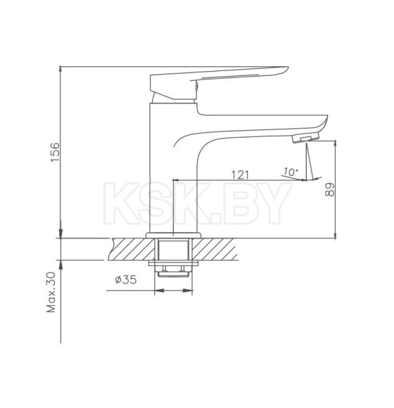 Смеситель для раковины Cron CN10521, хром (CN10521) 