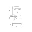Смеситель для раковины Cron CN10129, хром (CN10129) 