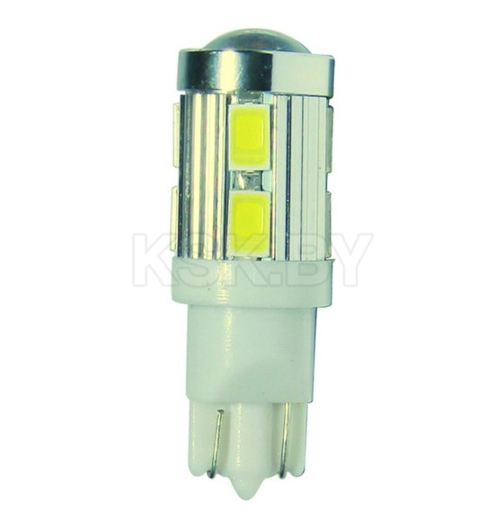 Автолампа светодиодная T10W (W2.1x9.5d) 10 SMD 5630 WHITE 6000K 600лм 12V MEGAPOWER (M-10815W) 