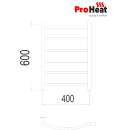 Полотенцесушитель водяной ProHeat Classic 400х600 (6) черный муар