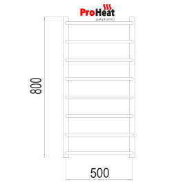 Полотенцесушитель водяной ProHeat Prime 500х800 (8)