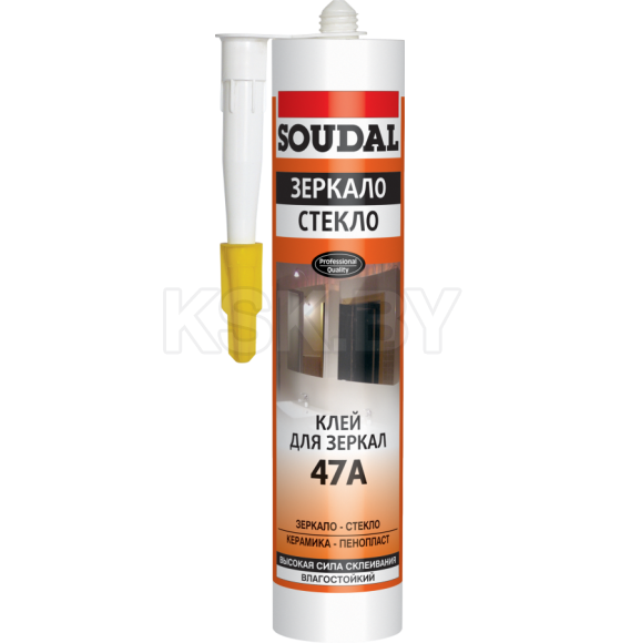 Клей монтажный Soudal 47А зеркало - стекло, 280 мл (117384) 