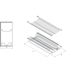 Сушка Standard 1 L-600, белая, REJS, РП