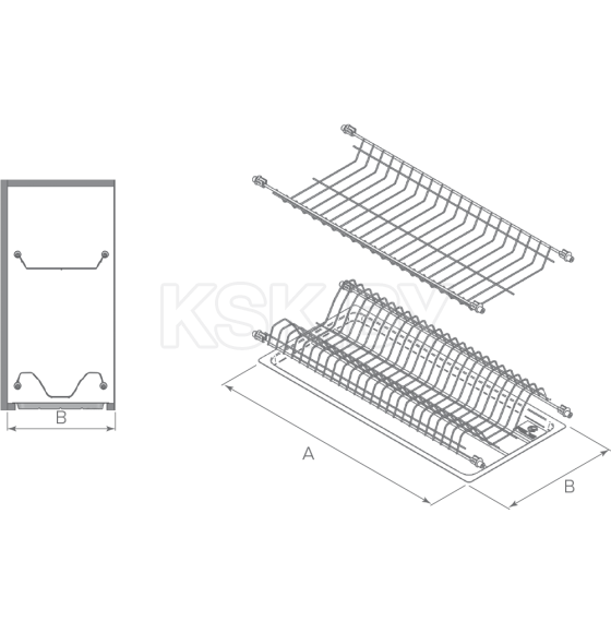 Сушка Standard 1 L-700, белая, REJS, РП (10439) 