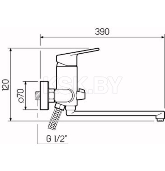 Смеситель для ванны РМС SL132-006E (SL132-006E) 