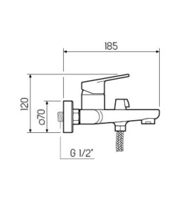 Смеситель для ванны РМС SL132-009E