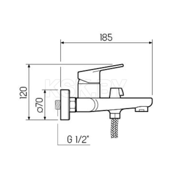 Смеситель для ванны РМС SL132-009E (SL132-009E) 