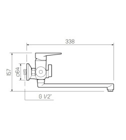 Смеситель для ванны РМС SL141-006E